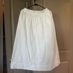 NA-KD White Cotton Midi Skirt